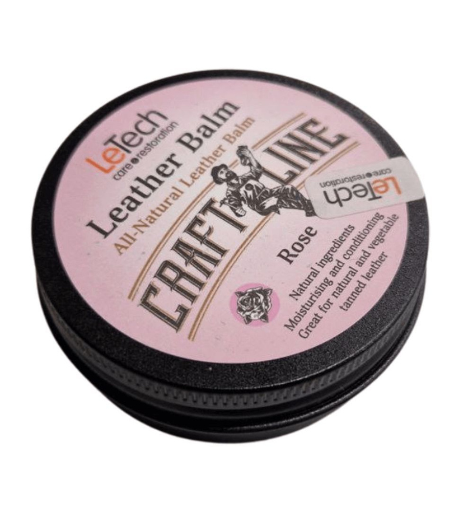 Натуральный Бальзам для кожи с запахом Розы, LeTech, Leather Balm Rose 60мл  #1