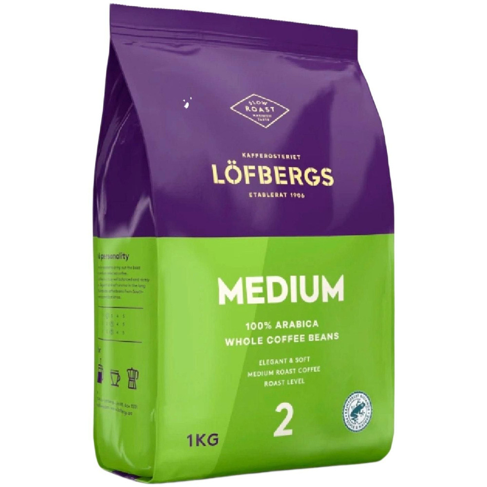 Lofbergs Medium Кофе в зёрнах, 1кг, 100% арабика #1