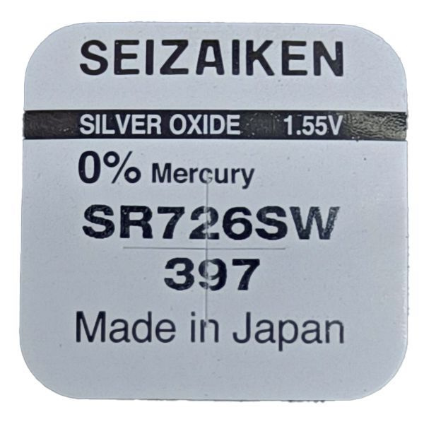Часовая батарейка Seizaiken 397 (396) (SR726SW/SR726W) - 1 шт #1