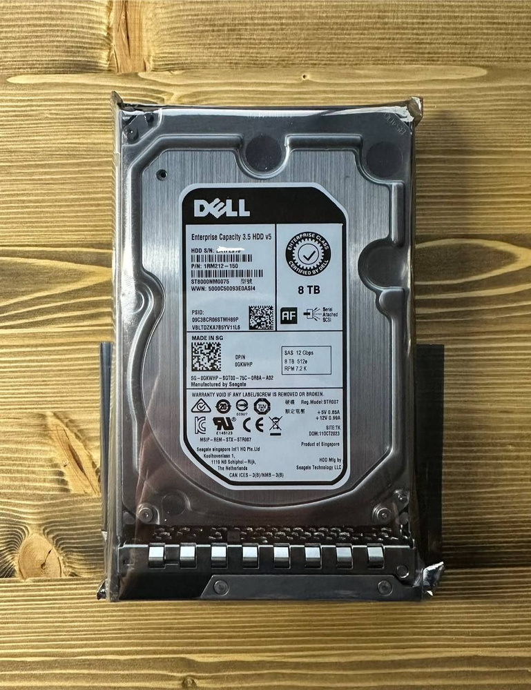 Dell 8 ТБ Внутренний жесткий диск 0GKWHP 8-TB 12G 7.2K 3.5 SAS w/F238F ST8000NM0075, GKWHP (0GKWHP)  #1