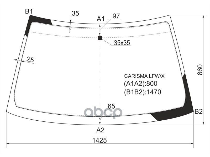 XYG Стекло лобовое Mitsubishi Carisma 95-05 #1