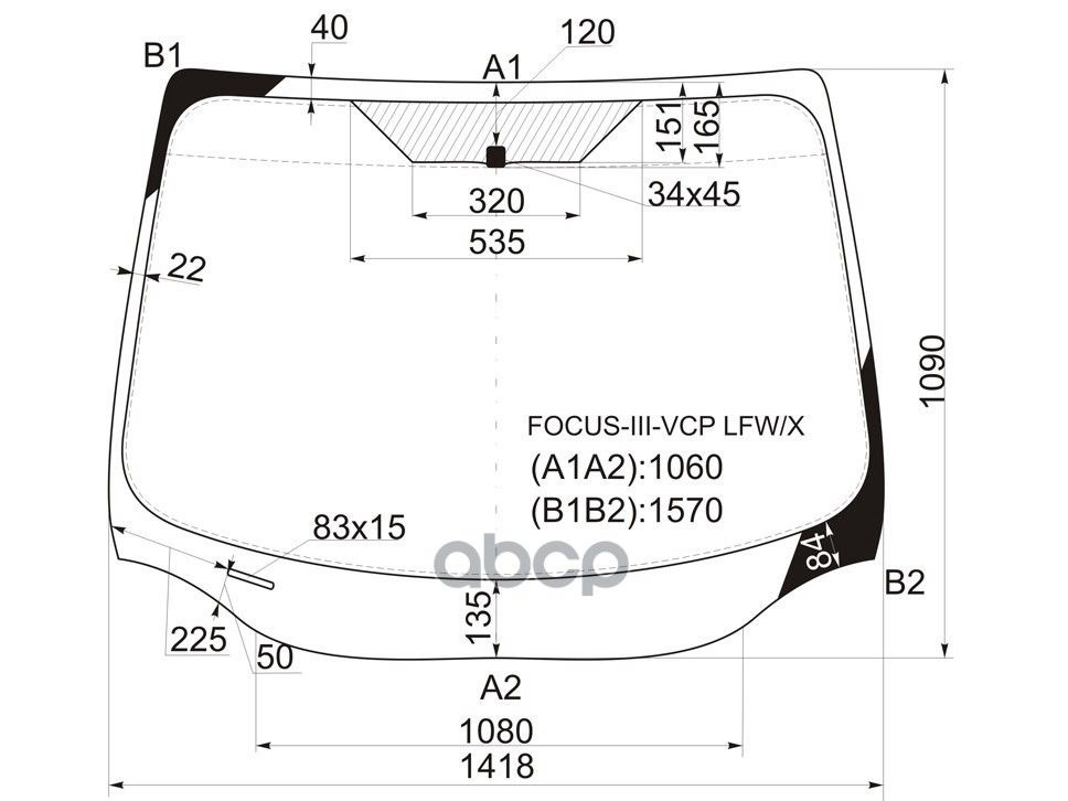 XYG Стекло лобовое Ford Focus 10-19 #1