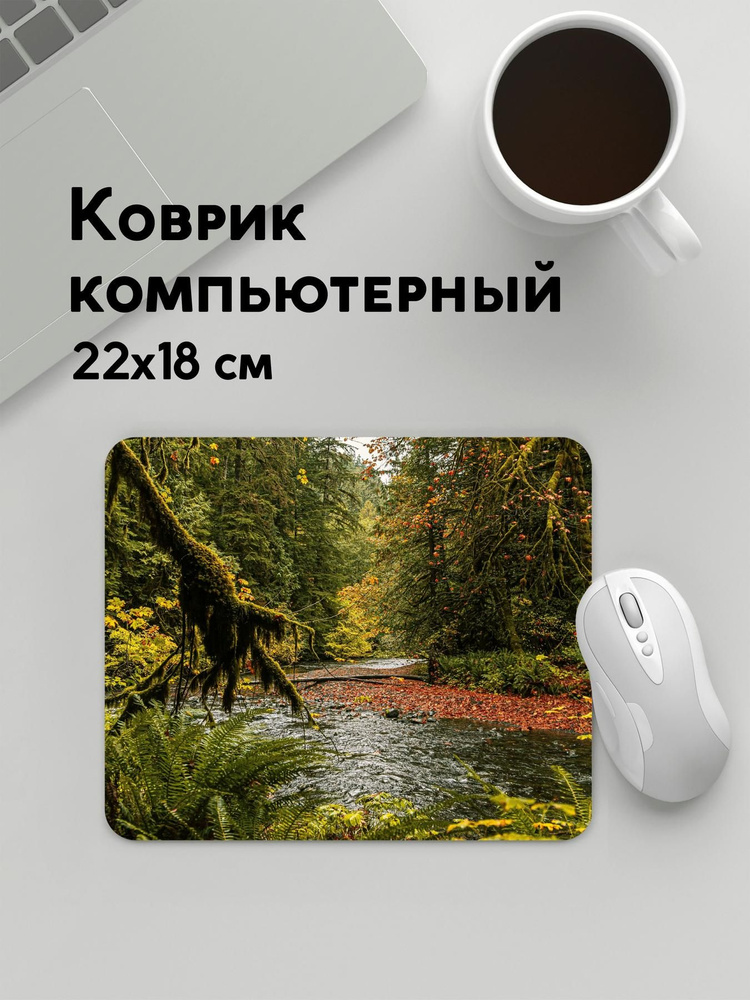 PANiN Коврик для мыши MousePad22x18WC_WC190063, черный матовый, черно-серый  #1