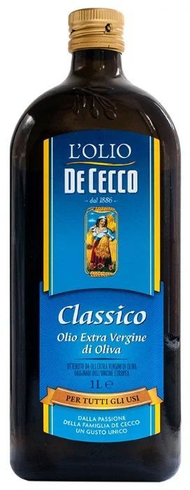 Масло оливковое Olio Extra Vergine di Oliva Classico нерафинированное De Cecco, 1л  #1