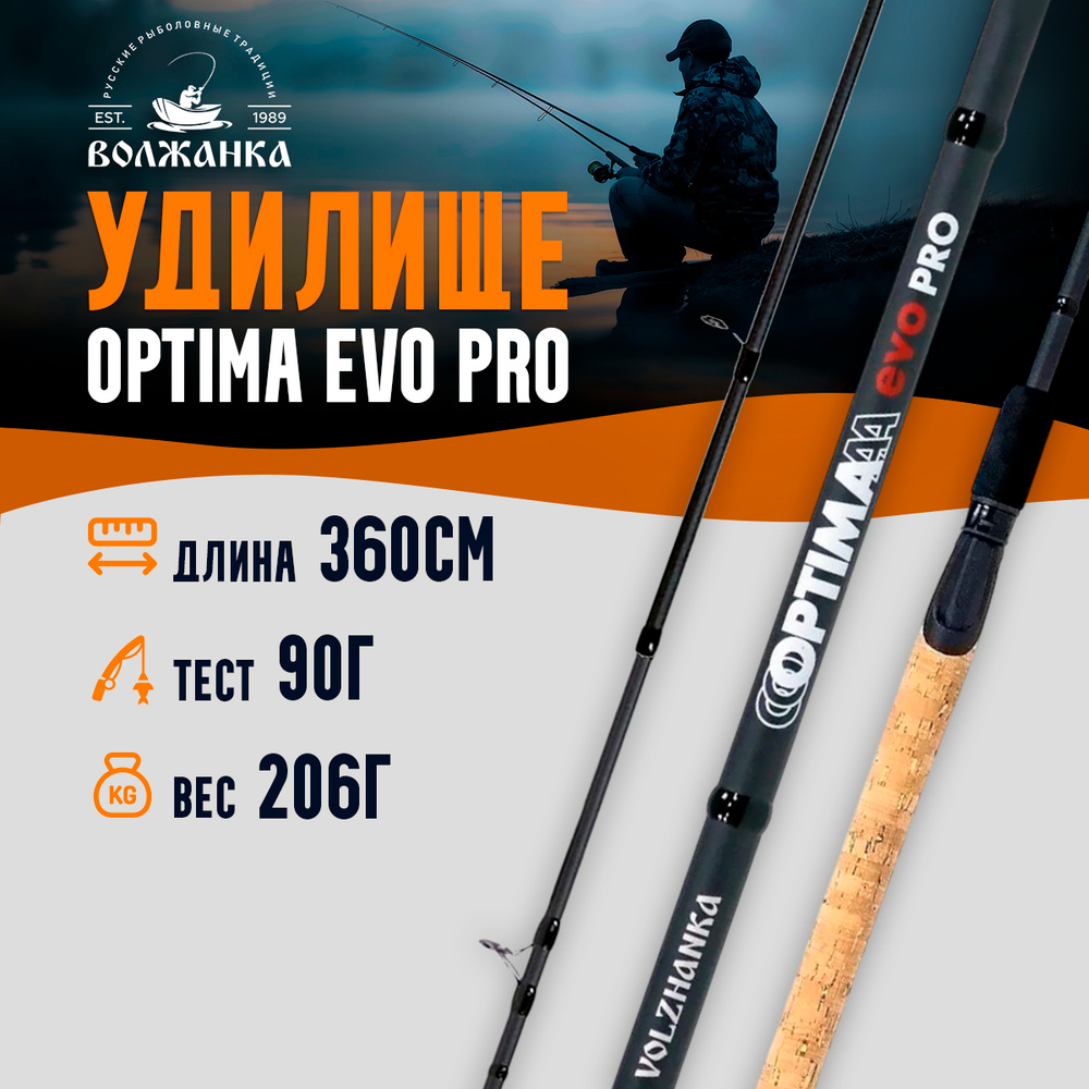 Удилище "Volzhanka" Optima Evo Pro фидер 3.6. м 90+г 041-0115 #1