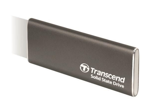 Внешний жесткий SSD диск Transcend ESD265C, 500Gb в прочном металлическом корпусе серого цвета, с непревзойденной скоростью передачи данных USB 10 Гбит/с и портом USB Type-C