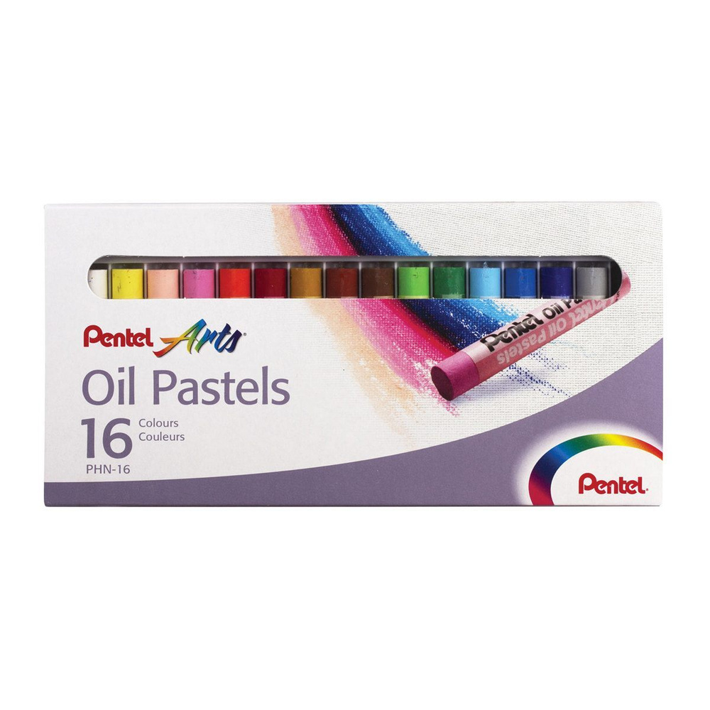 Пастель масляная художественная Pentel "Oil Pastels2, 16 цветов, круглое сечение (PHN4-16)  #1