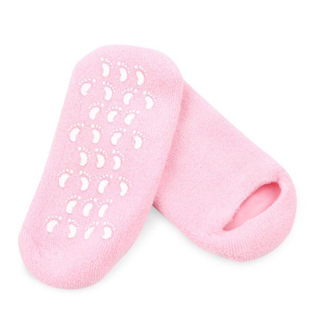 Многоразовые увлажняющие гелевые спа носочки Spa Gel Socks, розовые  #1