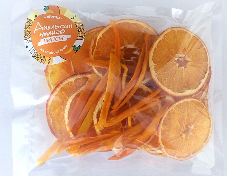 Фруктовые чипсы "Апельсин манго", 100 гр #1
