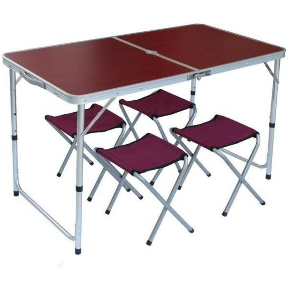 Elite Life Набор садовой мебели Обеденная группа_Складной стол и 4 стула Folding Table для пикника_Нет #1