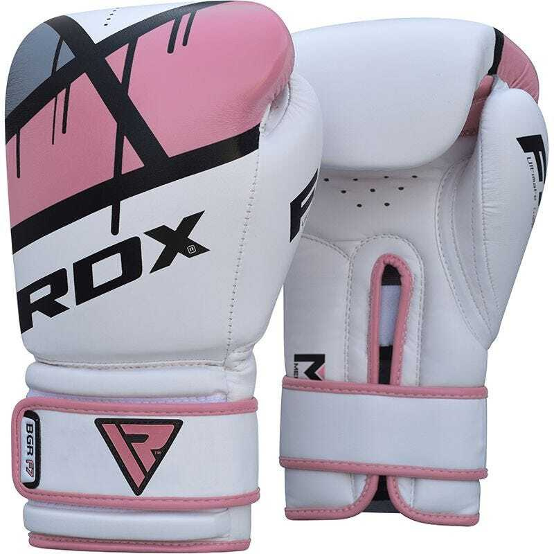 Боксерские перчатки RDX BGR F7 женские,белый/розовый 10 (OZ) унций для тренировок, спарринга, кикбоксинга, #1