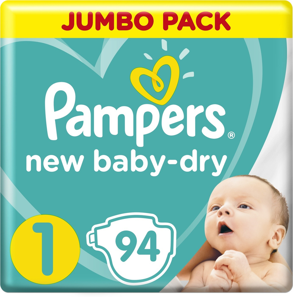Подгузники Pampers New Baby-Dry 1 2-5кг 94шт #1
