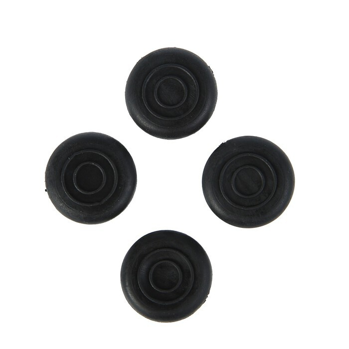 TUNDRA, Накладка мебельная круглая , диаметр 20 мм, 4 штуки, черная  #1
