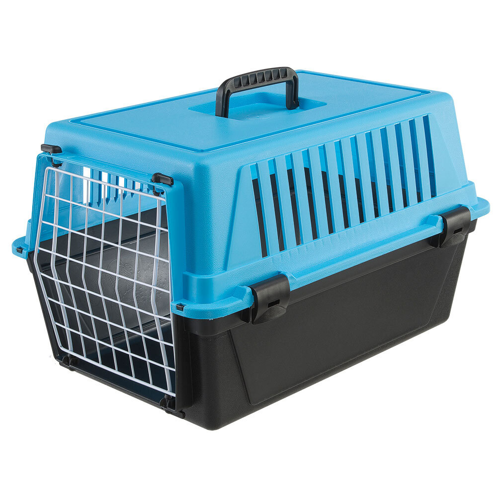 Переноска для кошек и собак Ferplast ATLAS 10 EL базовая пластиковая, до 5 кг, голубая, 48 x 32,5 x h #1