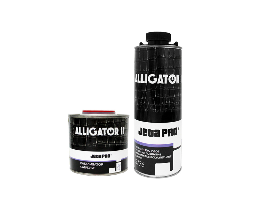 Защитное покрытие + катализатор Jeta Pro Alligator II комплект, черный, 0,8+0,2кг  #1