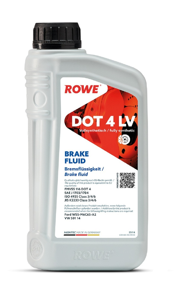 Тормозная жидкость ROWE HIGHTEC BRAKE FLUID DOT 4 LV 1л #1
