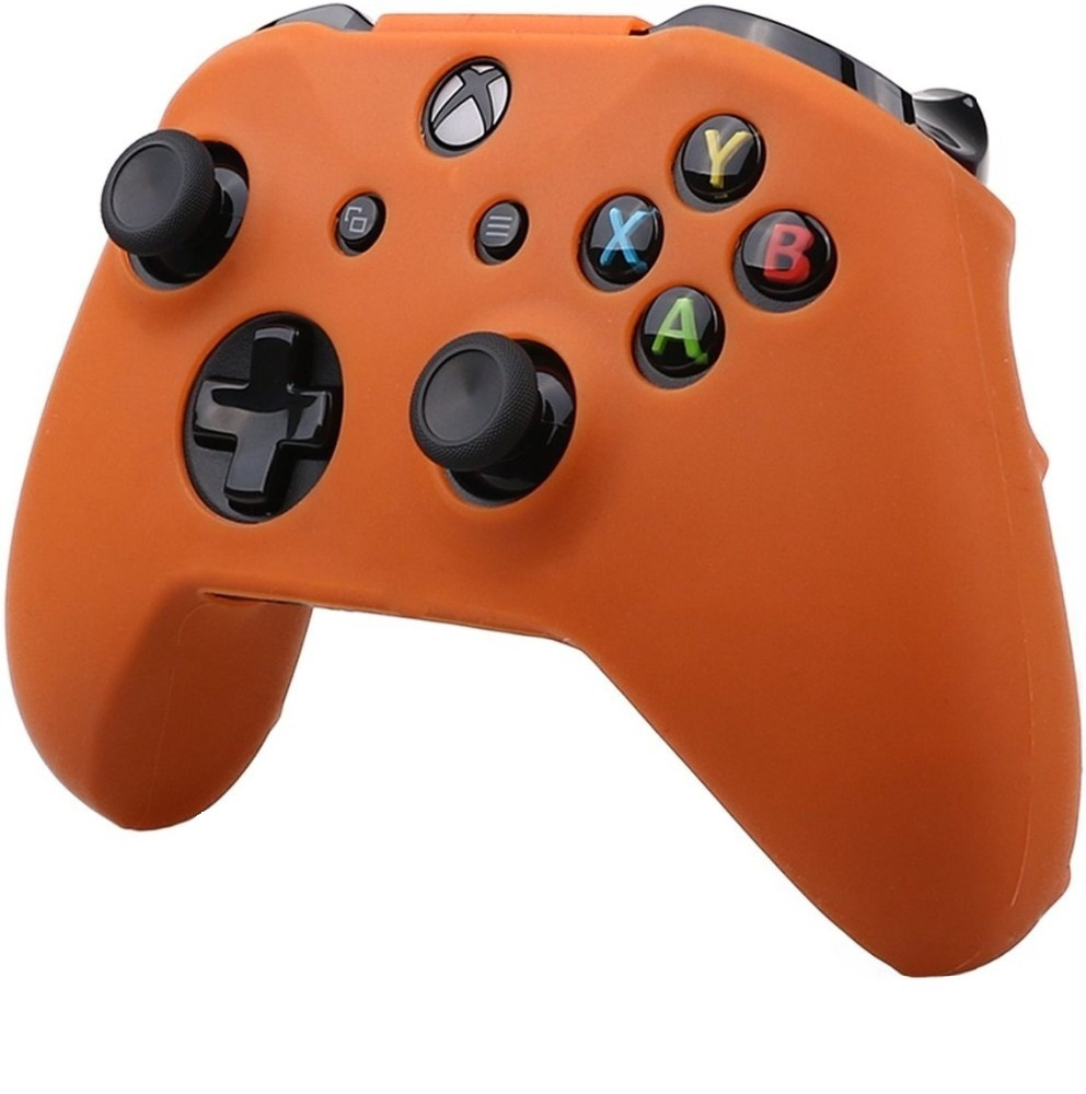 Чехол на геймпад XBOX ONE: Оранжевый (Orange)/полное силиконовое покрыте + защита от ударов  #1
