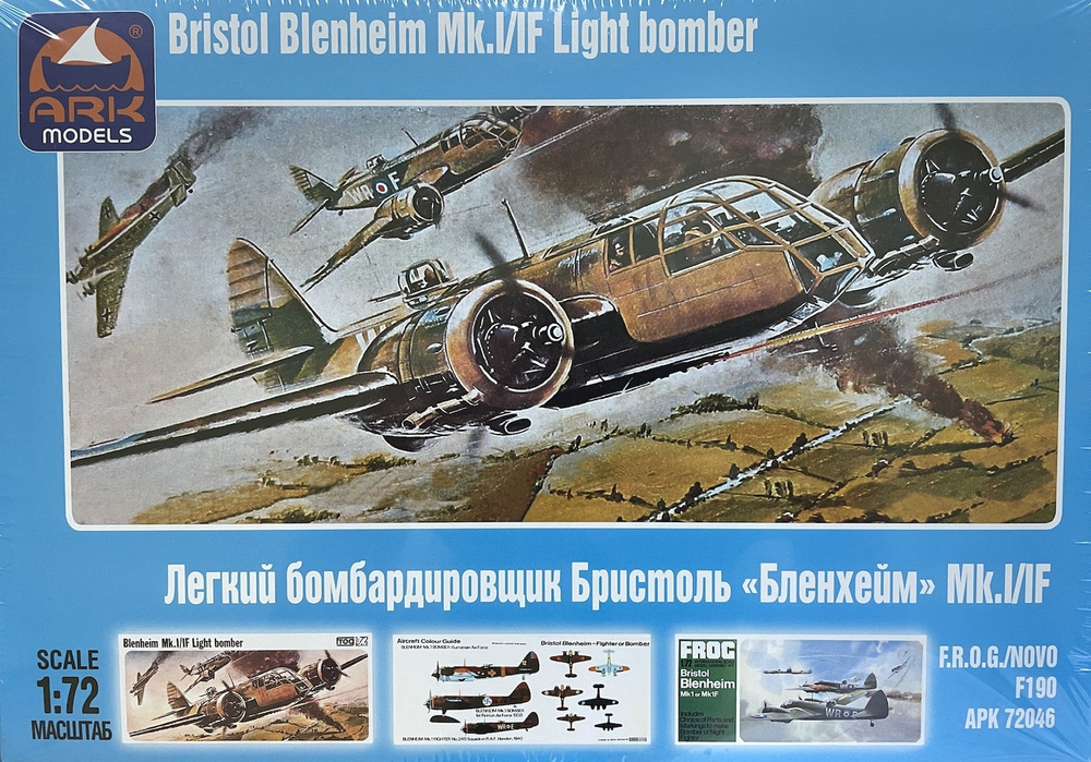 ARK Models Легкий бомбардировщик Бристоль Бленхейм Mk I/F, 1/72, Сборная модель  #1