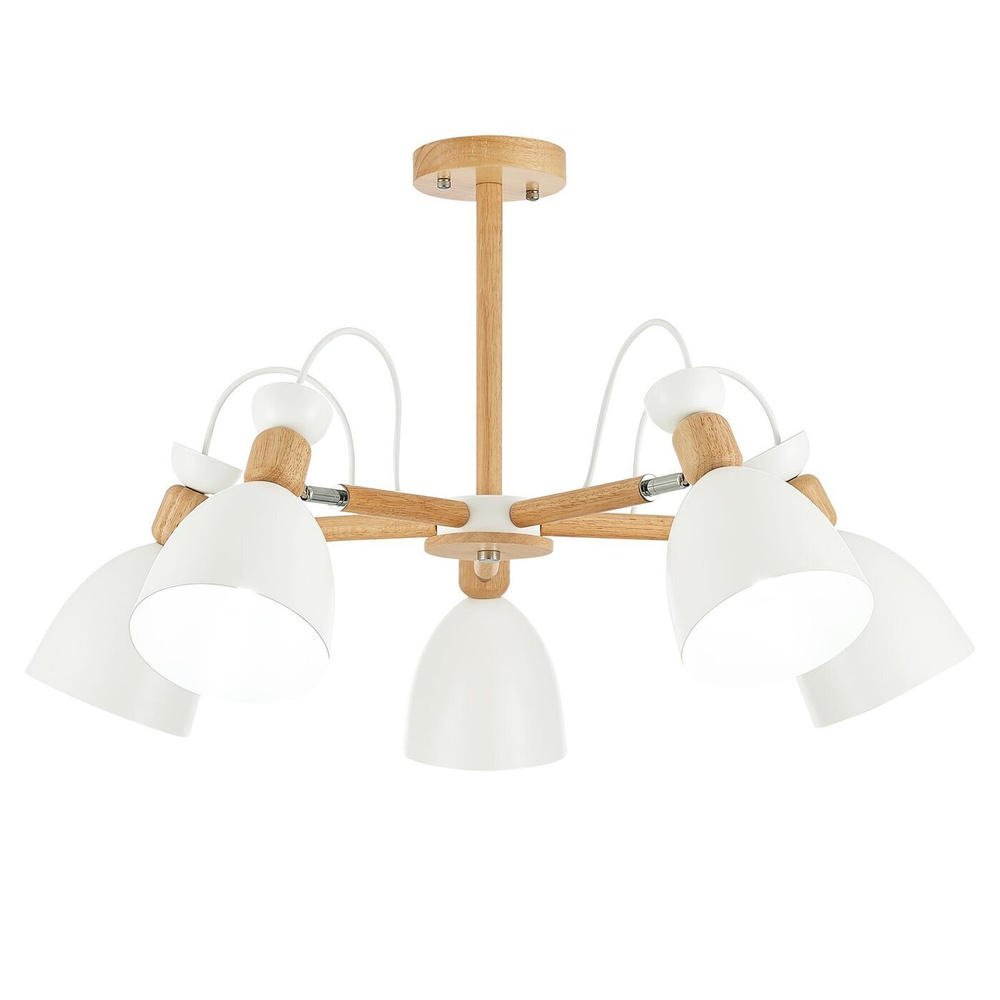 Светильник потолочный EVOLUCE цвет белый коллекция BALCAMO в стиле Scandinavian цоколь E27 ламп 5х60W, #1