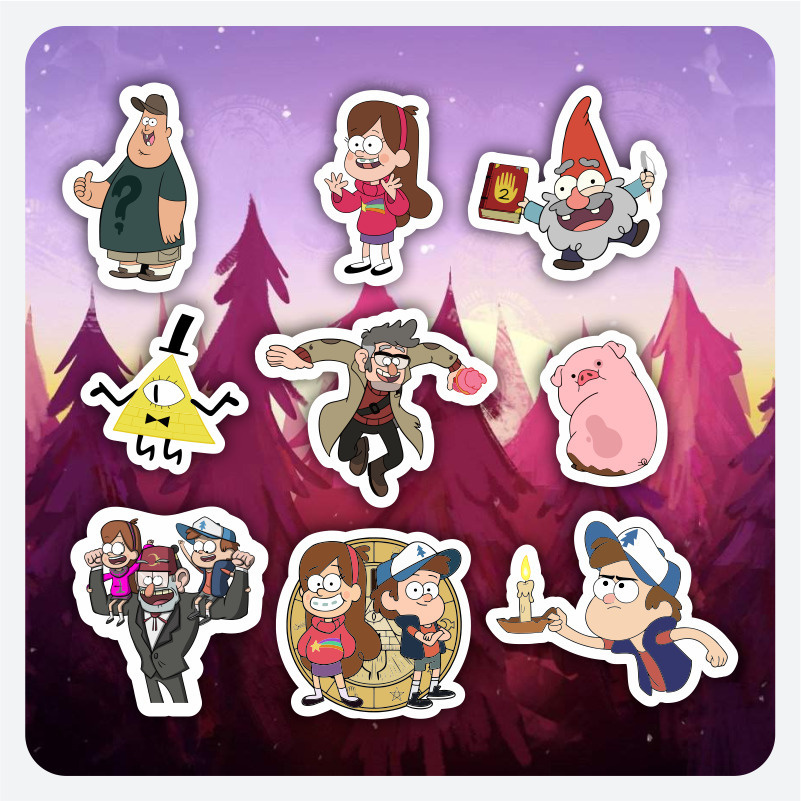 Стикеры наклейки "Gravity Falls" 9шт. #1