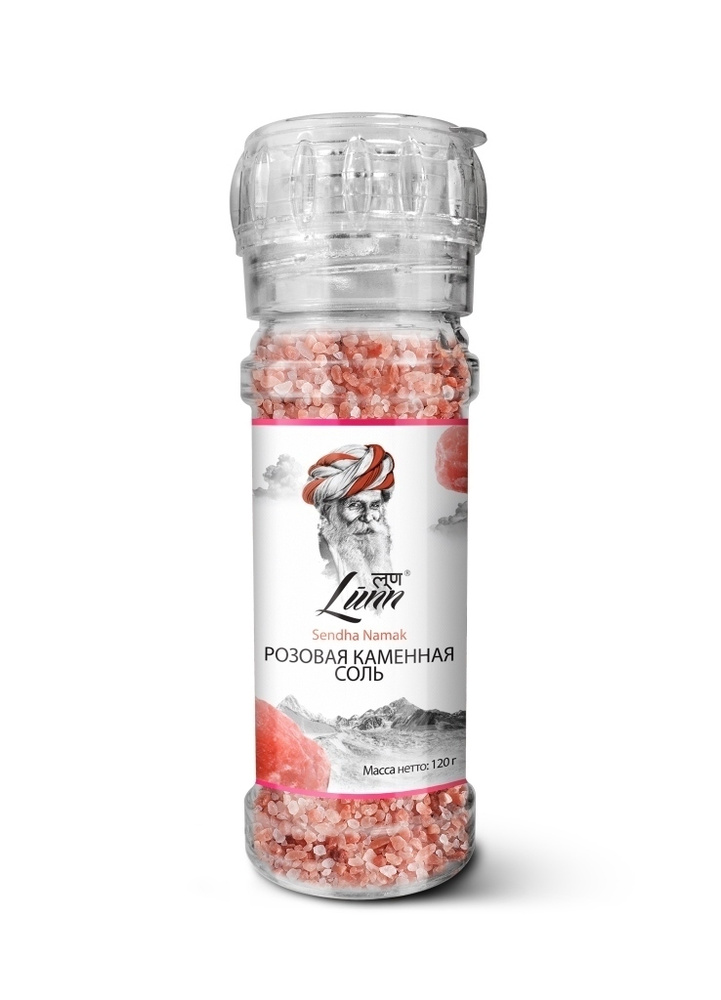 Соль розовая каменная Lunn 120г. индийская крупная пищевая гималайская  #1