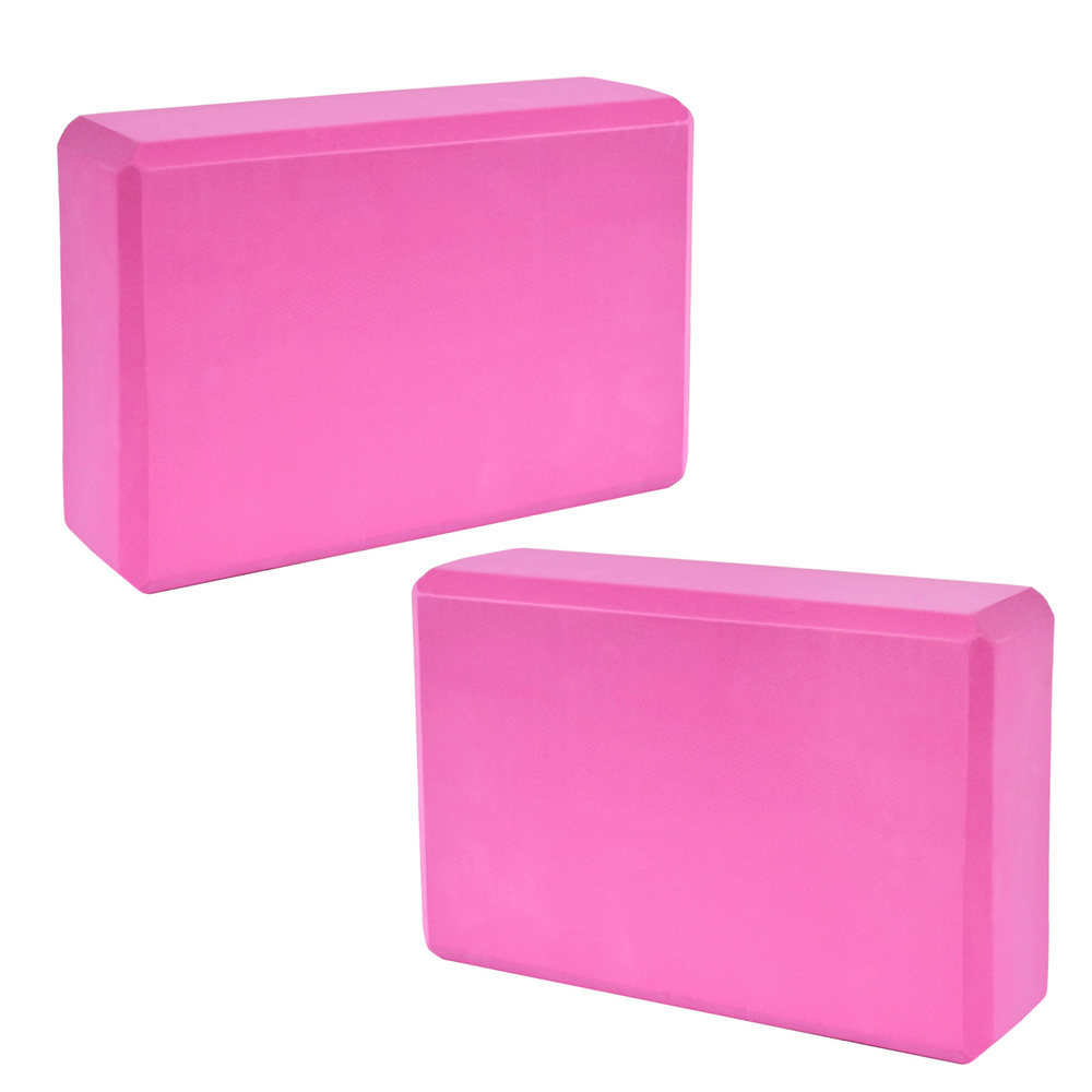 Блок для йоги набор 2 шт CLIFF 23х15х8см, 120гр, розовый #1