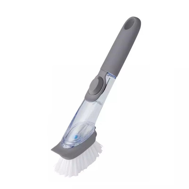 Кухонная щетка Cleaning Brush 2 в 1, с длинной ручкой для мытья посуды с дозатором для моющего средства #1