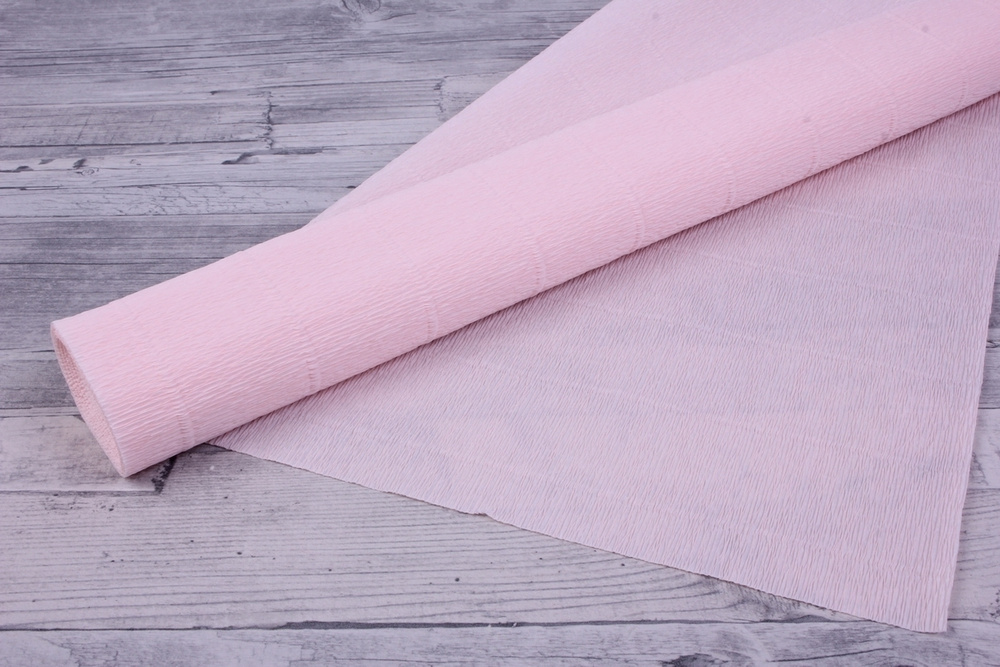 GOFV-180 №569 Розовая (сладкая вата) гофрированная бумага с плотностью 180 г/м2 Италия 0.5 х 2.5м  #1