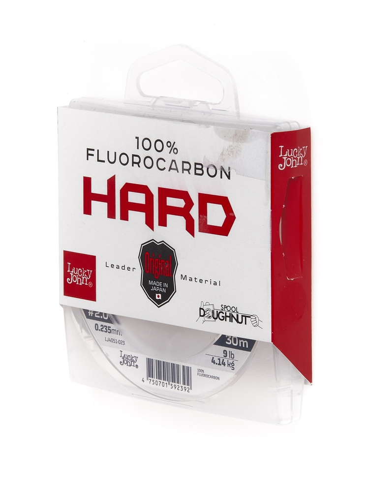 Леска монофильная LUCKY JOHN FLUOROCARBON HARD/30м/0,235мм/4,14кг #1