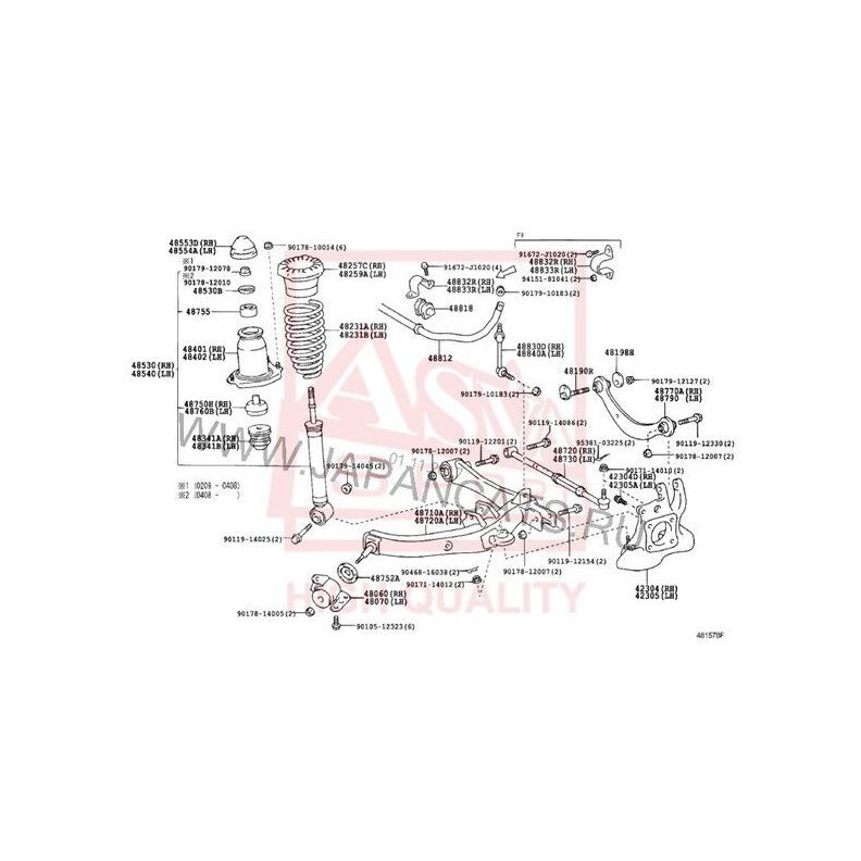 ОПОРА ШАРОВАЯ TOYOTA CALDINA AZT241/ZZT241 2002-2007TOYOTA CALDINA AZT246/ST246 4WD 2002-2007TOYOTA SCION #1