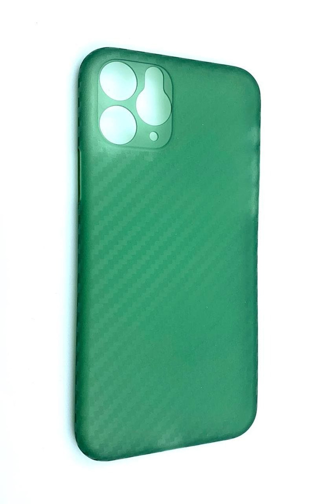 Чехол-накладка KING под карбон для IPhone 11 PRO MAX , ультратонкий зелёный  #1