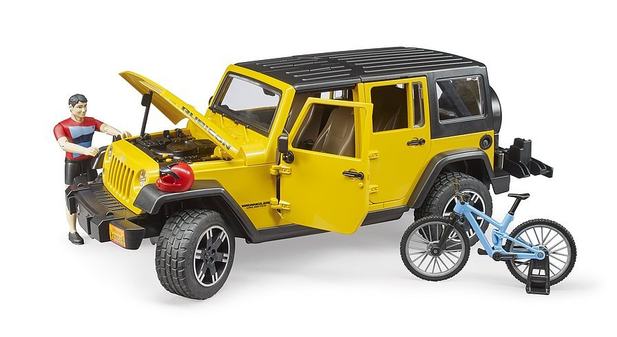 Внедорожник Bruder Wrangler Rubicon Unlimited, c велосипедистом 02-543 #1