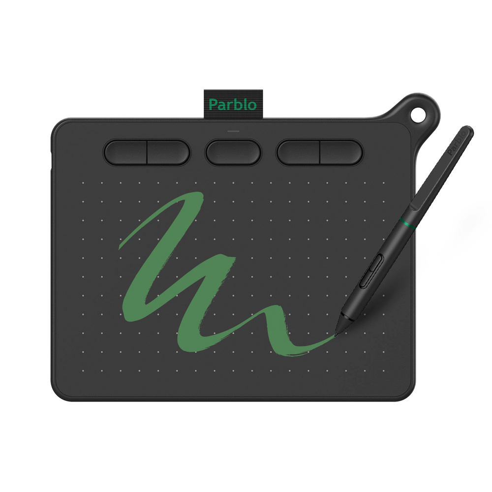 PARBLO Графический планшет NINOS S, формат A6, черный #1