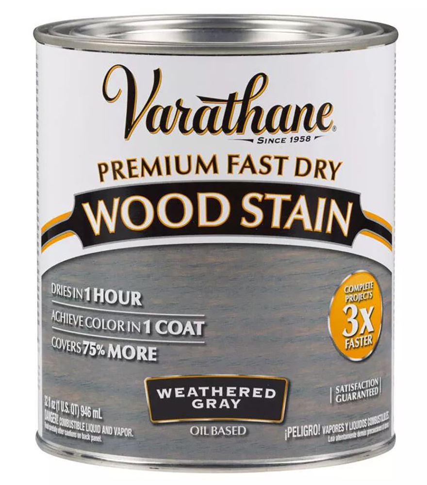 Масло для дерева тонирующее быстросохнущее Varathane Fast Dry Wood Stain 0,946 л. Цвет: Графит  #1