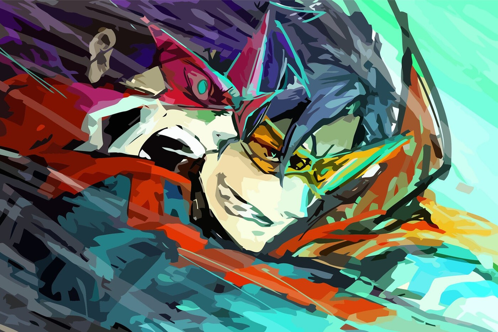 Картина по номерам на холсте аниме гуррен лаганн gurren lagann - 2408 40х60- купить с доставкой по выгодным ценам в интернет-магазине OZON (276412507)