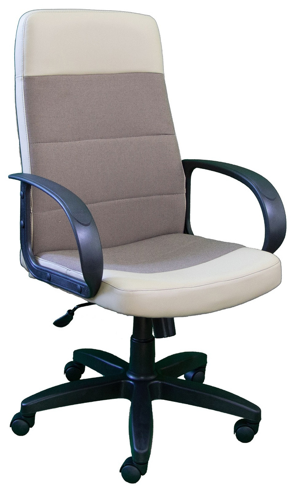 Office Lab Офисное кресло, Экокожа, Ткань, коричневый/слоновая кость  #1