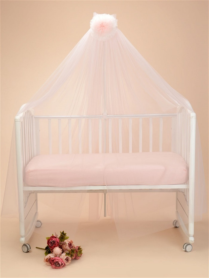 Балдахин для детской кроватки "Сельвино" (розовый кварц) 170х600 см  #1