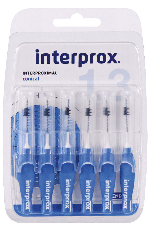 Межзубные ершики для брекетов Interprox Conical 4G, 6 шт (1,3 мм), 1 упаковка  #1
