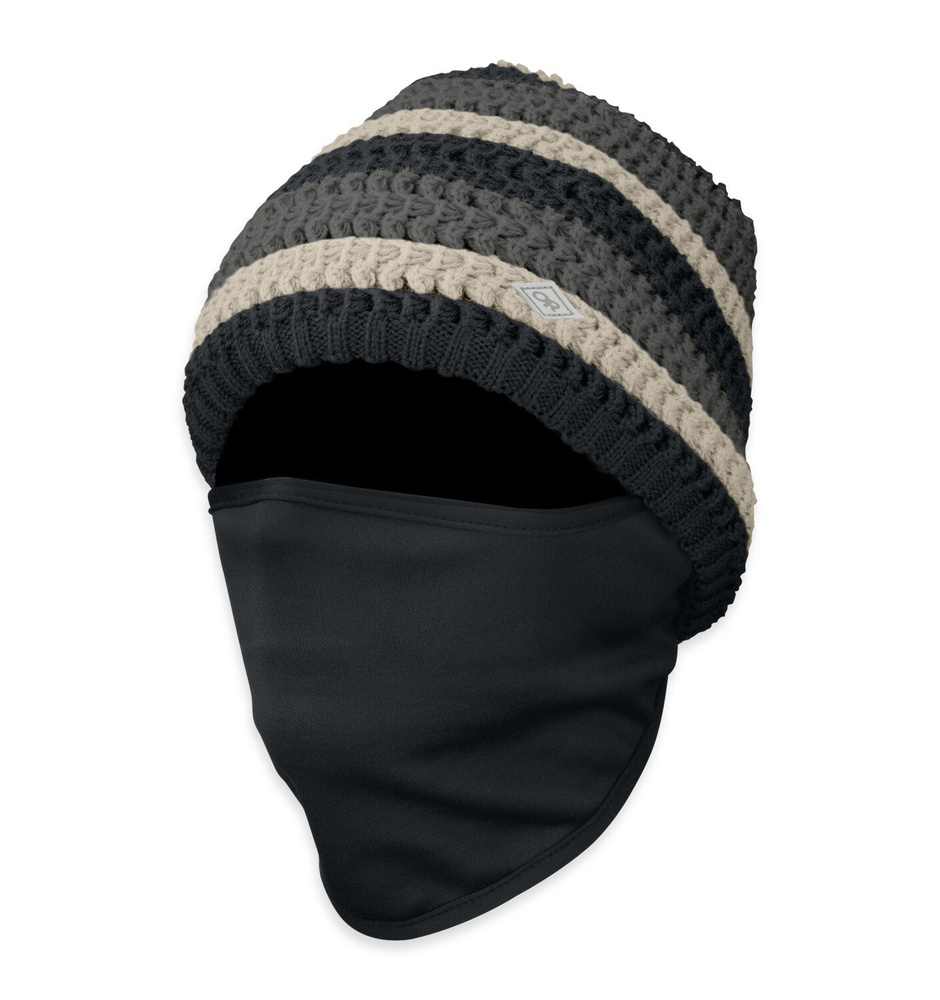 Шапка Outdoor Research мужская Tempest Facemask Beanie, Black/Charcoal, ONE #1