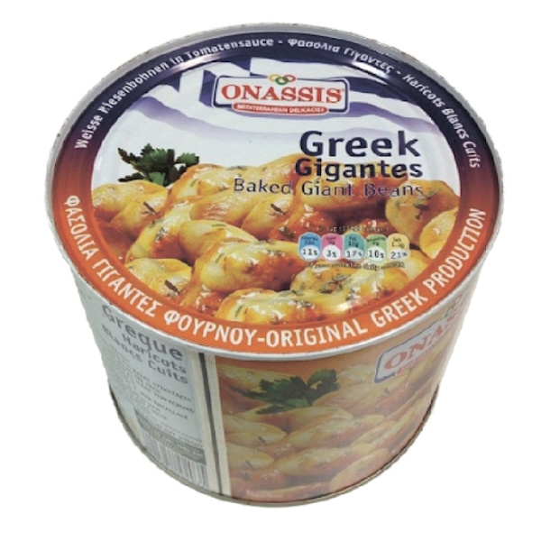 Фасоль запечённая греческая "Onassis" 2000 гр, диетические овощи и продукты из Греции.  #1