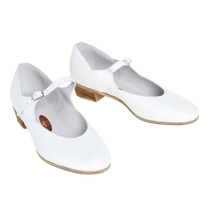 Туфли народные женские, длина по стельке 26 см, цвет белый  #1