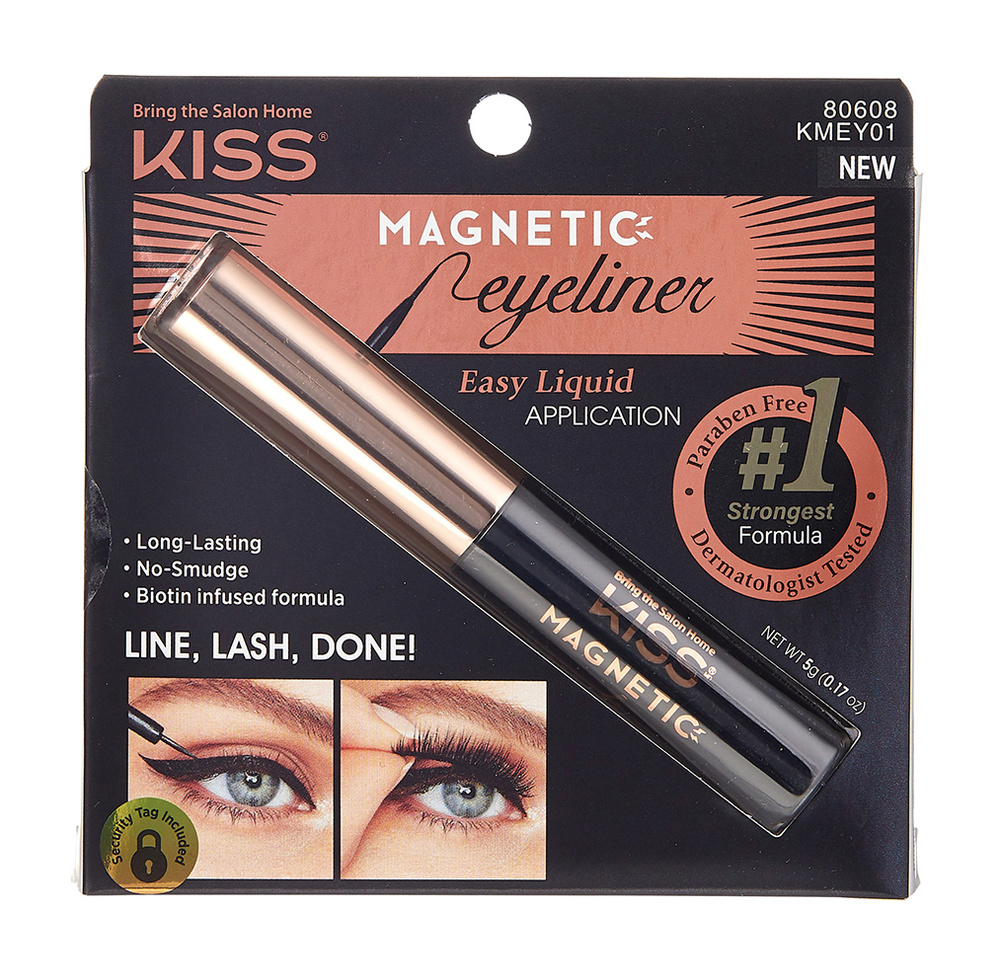 Магнитная жидкая подводка для ресниц Kiss Magnetic Eyeliner Liquid Liner  #1