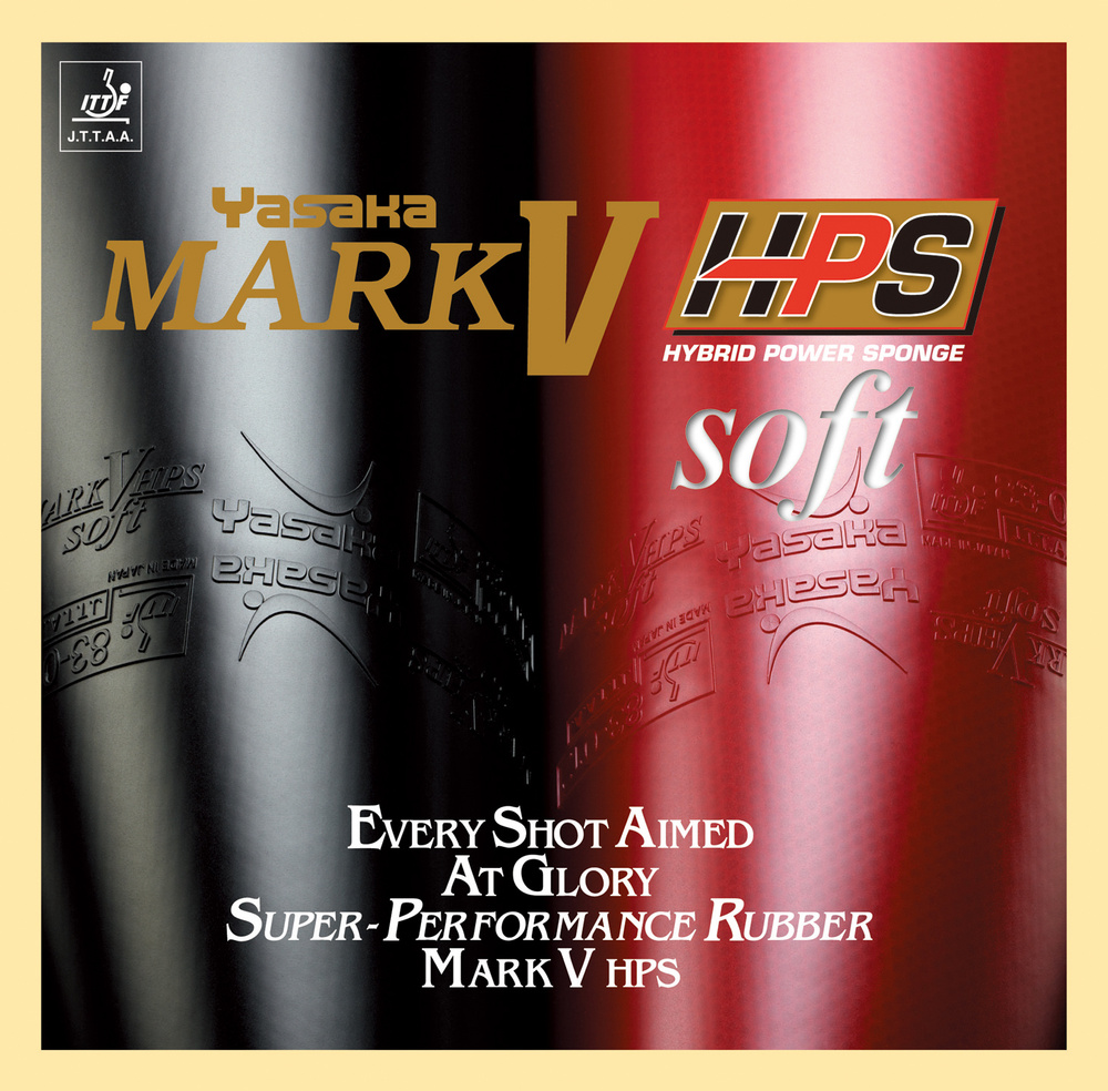 Накладка для ракетки настольного тенниса YASAKA Mark V HPS Soft, Красный, толщина губки max  #1