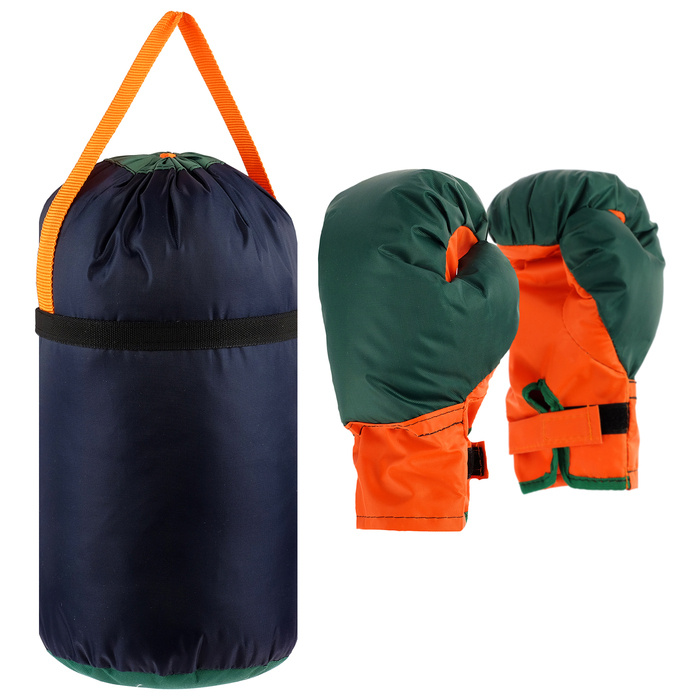 Детский боксёрский набор большой: перчатки + груша d-25 см, h- 40 см, цвета МИКС  #1