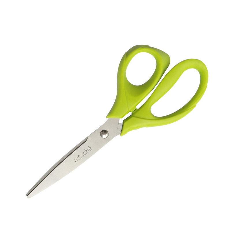Ножницы Attache Spring с пластиковыми анатомическими ручками салатового цвета, 175 мм  #1