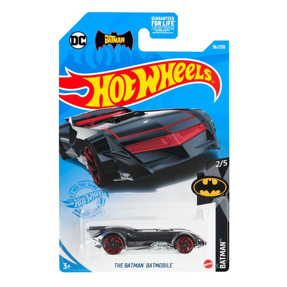 GTB55 Машинка металлическая игрушка Hot Wheels коллекционная модель Бэтмен THE BATMAN BATMOBILE серебристый/красный #1