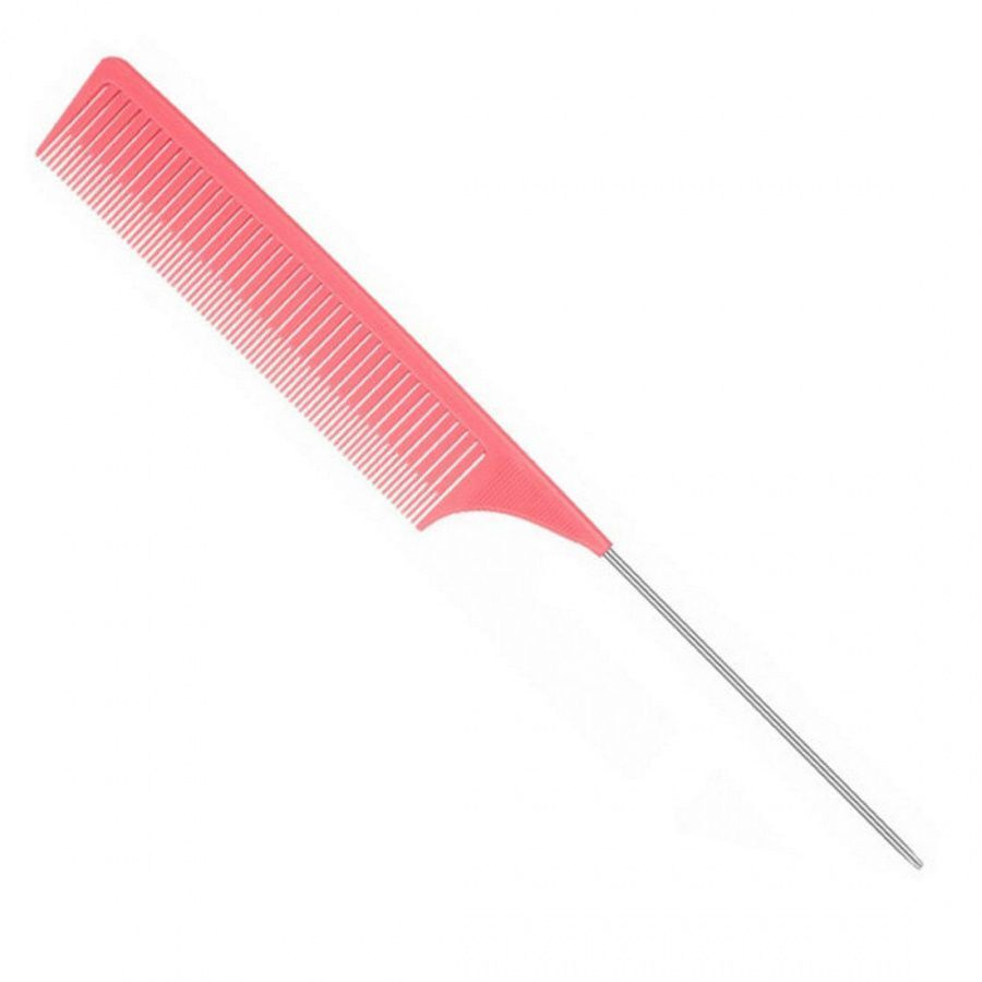 Nail Art Расчёска для мелирования узкая (металлическая спица), розовый  #1