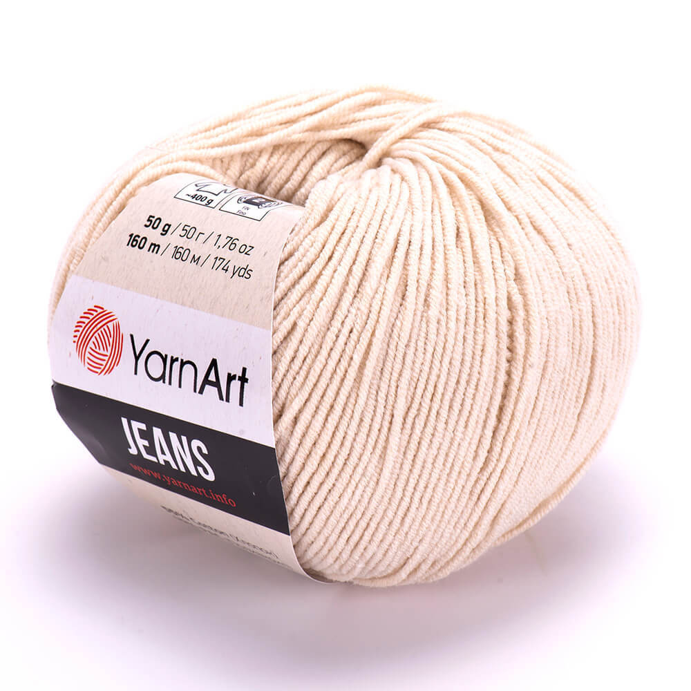 Пряжа Yarn-Art Jeans, 5 мотков (160м, 50гр), цвет 05 Светлый бежевый #1