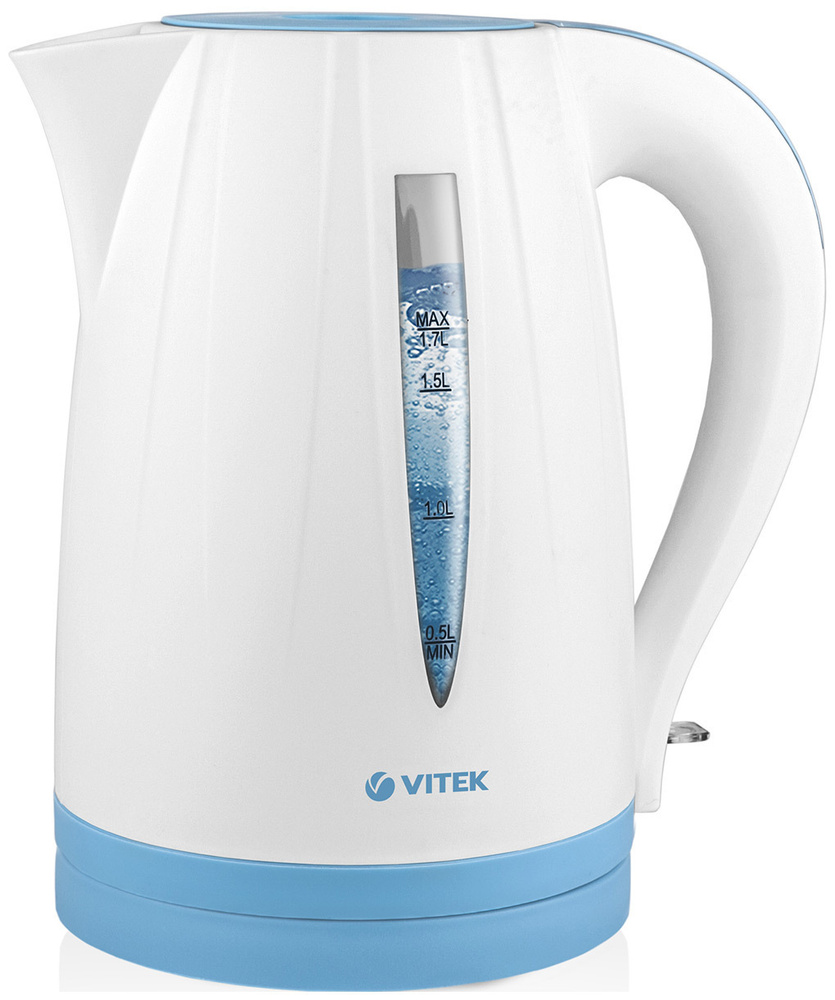 Чайник электрический Vitek VT-7031, Белый/голубой, 1,7 л. #1