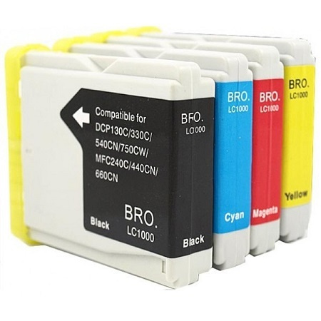 Картриджи для Brother SF-LC1000 (black/cyan/magenta/yellow) 4шт. SuperFine (совместимые)  #1